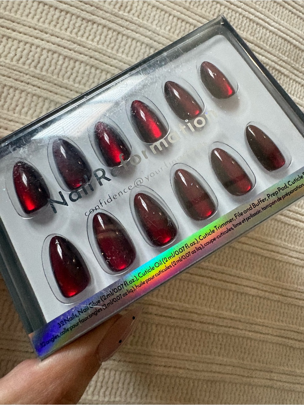 Nail Reformation Deep Red Press-On Nails